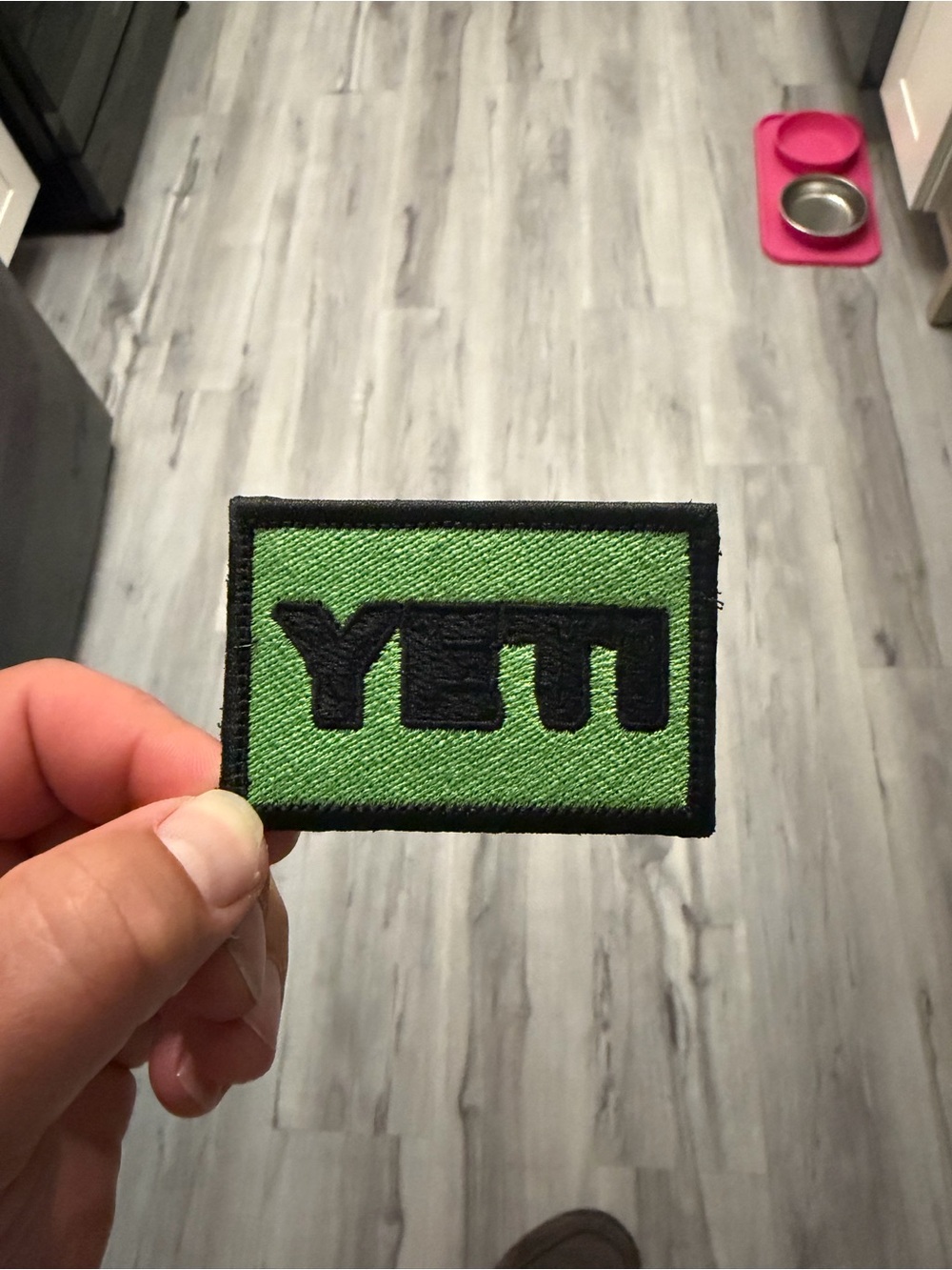 Yeti Green and Black Embroidered Patch